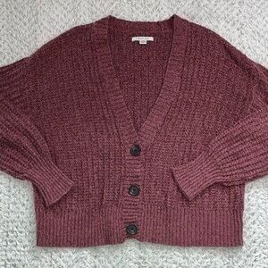 American Eagle Burgundy Cardigan